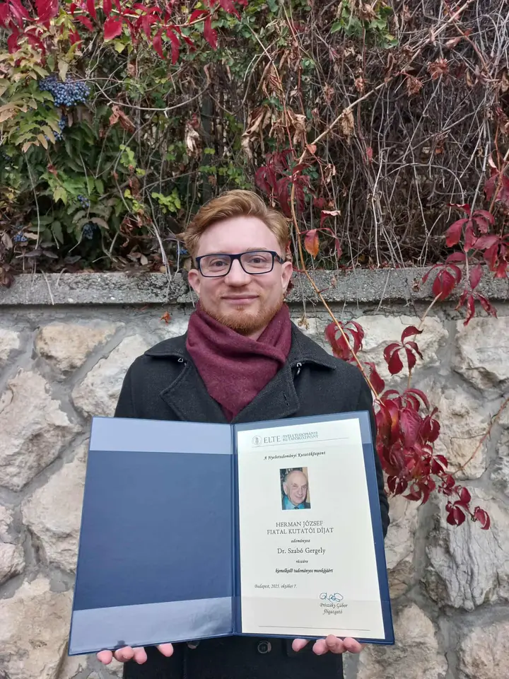 Szabó Gergely Herman József Fiatal Kutatói Díjban részesült
